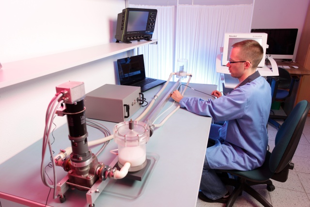 Our brand new calibrated flow phantom.