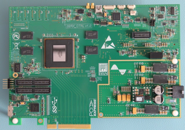 View of a newly developed 32-channel acquisition module